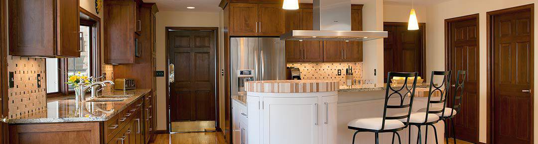 Rounded and raised island pilars