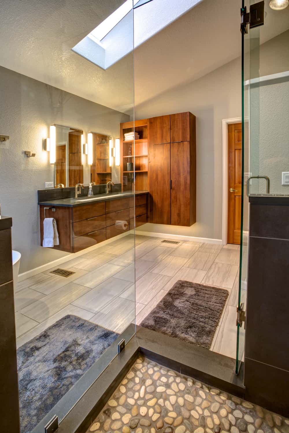Niwot Master Bathroom Remodel - Melton Design Build - View from the shower